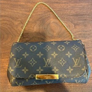 Louis Vuitton Black and Gold Monogram Shoulder Bag